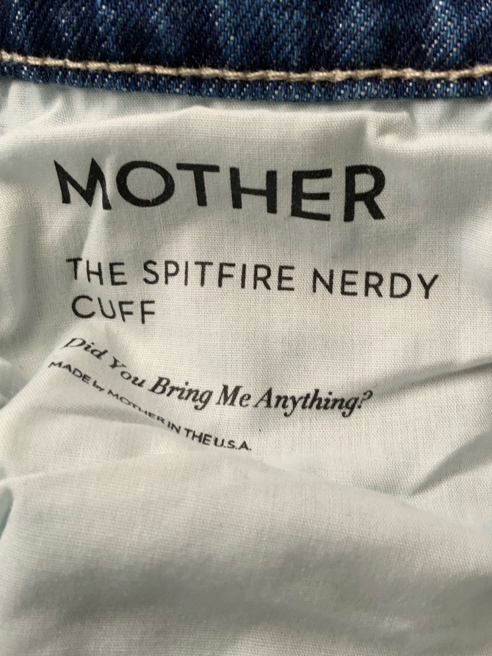 NWT MOTHER SUPERIOR Jeans Spitfire Nerdy Cuff Did You Bring Me Anything? Size 28 - Picture 11 of 14